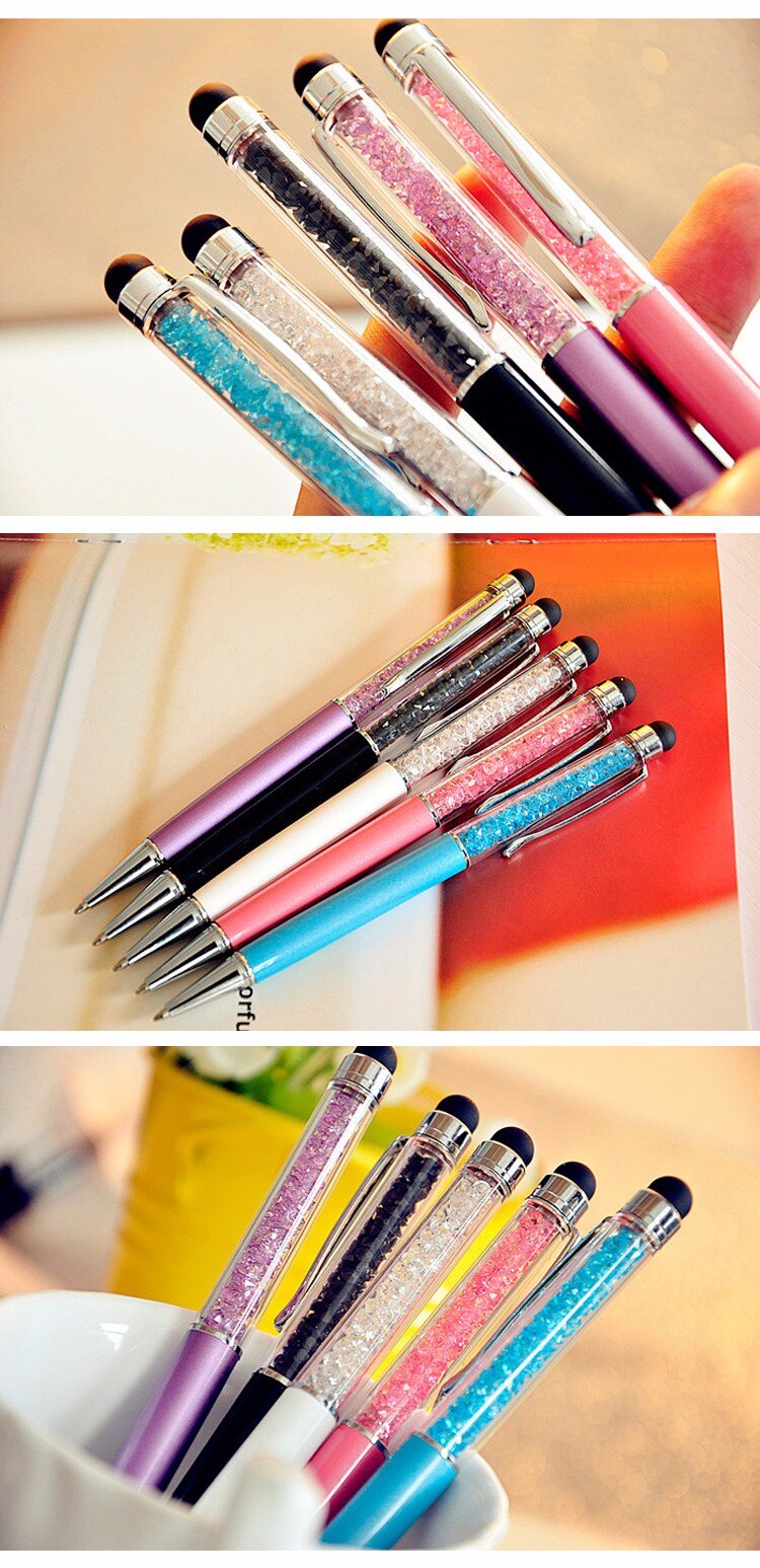 Set of 5 Diamond Crystal Ballpoint Pens