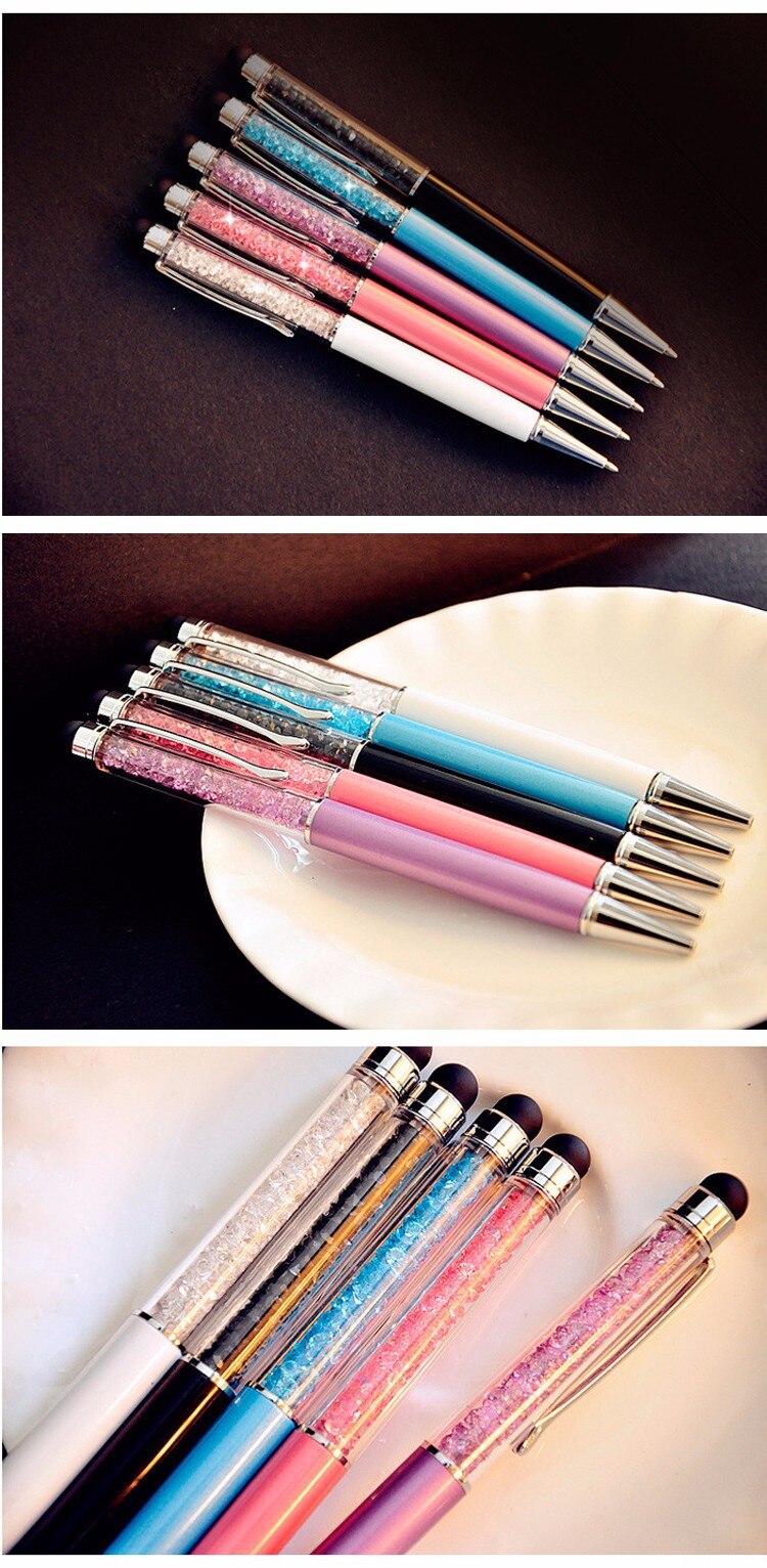 Set of 5 Diamond Crystal Ballpoint Pens